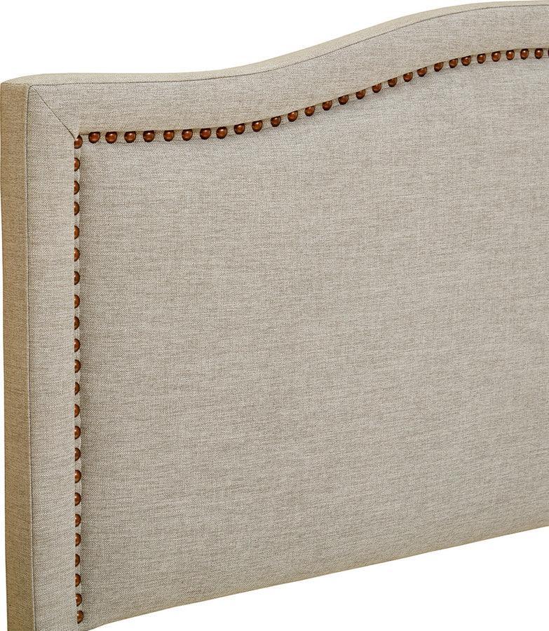 Olliix.com Headboards - Nadine Transitional Upholstery Headboard 63.75W x 3.50"D x 52.50"H to 56.50"H Natural