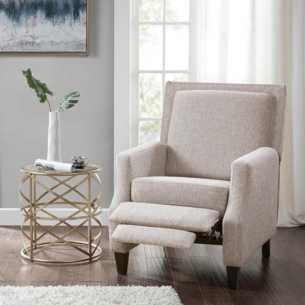Olliix.com Recliners - Naomi Push Back Recliner Gray