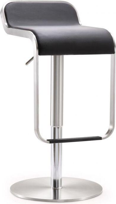 Tov Furniture Barstools - Napoli Black Stainless Steel Adjustable Barstool