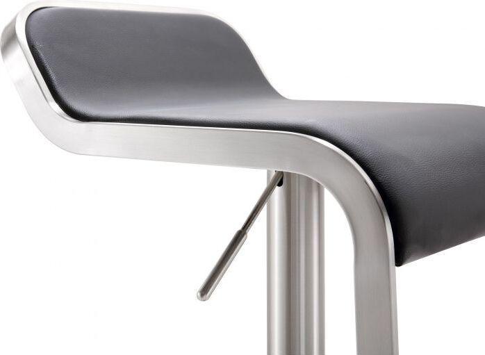 Tov Furniture Barstools - Napoli Black Stainless Steel Adjustable Barstool