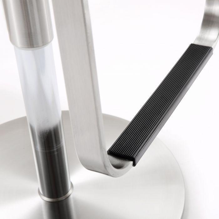 Tov Furniture Barstools - Napoli Black Stainless Steel Adjustable Barstool