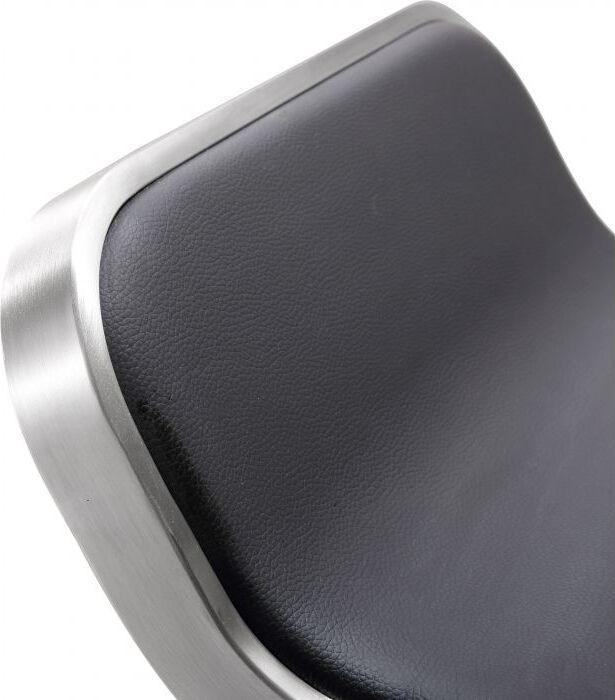 Tov Furniture Barstools - Napoli Black Stainless Steel Adjustable Barstool