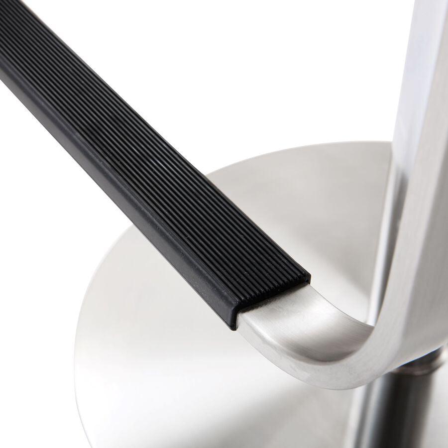 Tov Furniture Barstools - Napoli White Stainless Steel Adjustable Barstool Stainless Steel & White