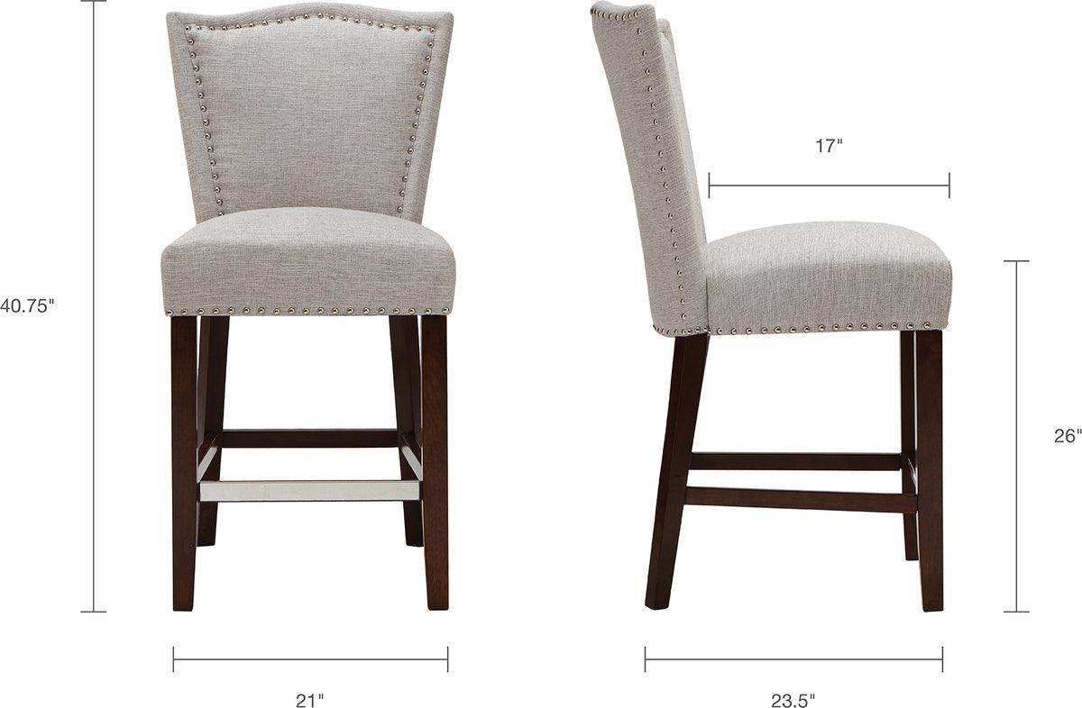 Olliix.com Barstools - Nate Counter Stool Gray Multi