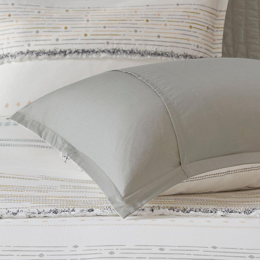 Olliix.com Comforters & Blankets - Nea Cotton Printed 36 " W Comforter Set with Trims Multi King