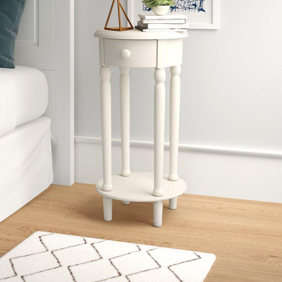 Elements Nightstands & Side Tables - Neo Side Table in White