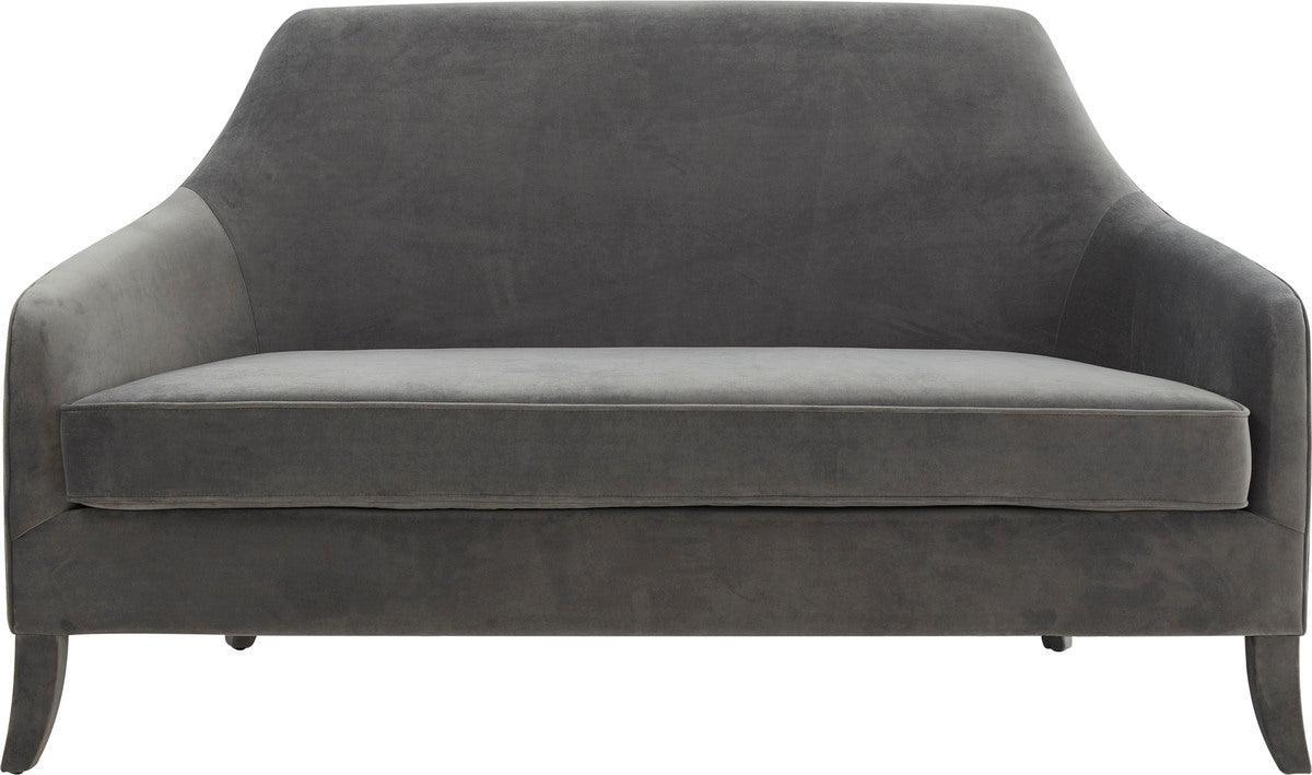 Tov Furniture Loveseats - Neveah Grey Velvet Loveseat