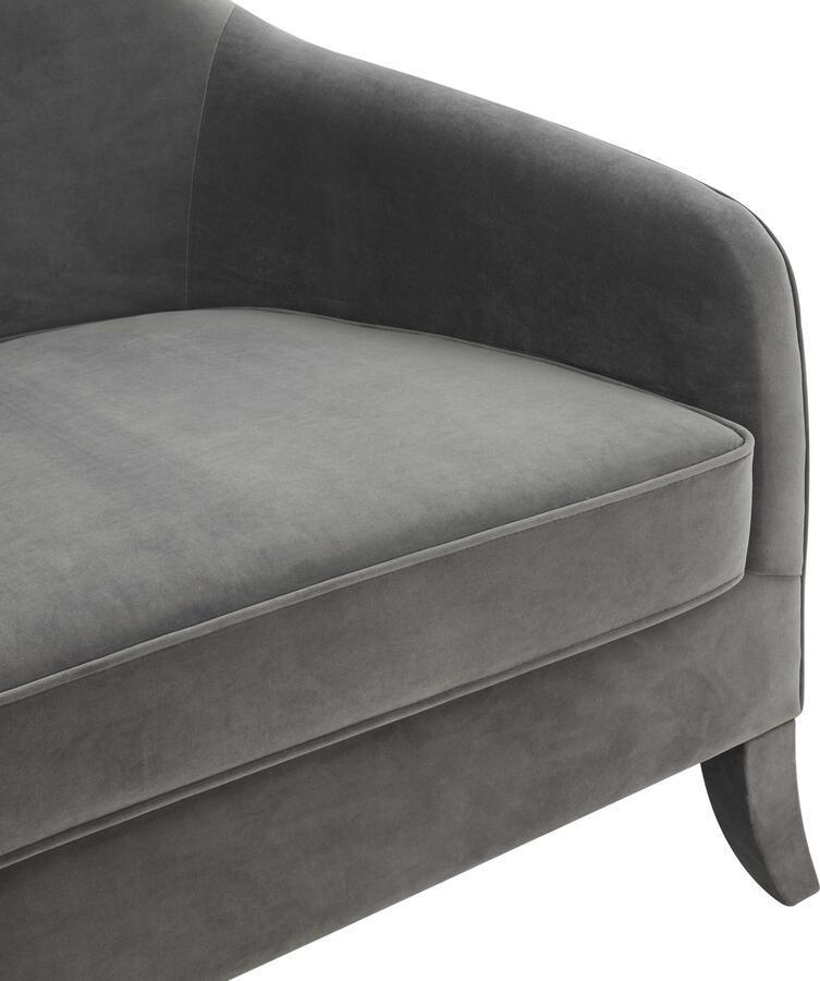 Tov Furniture Loveseats - Neveah Grey Velvet Loveseat