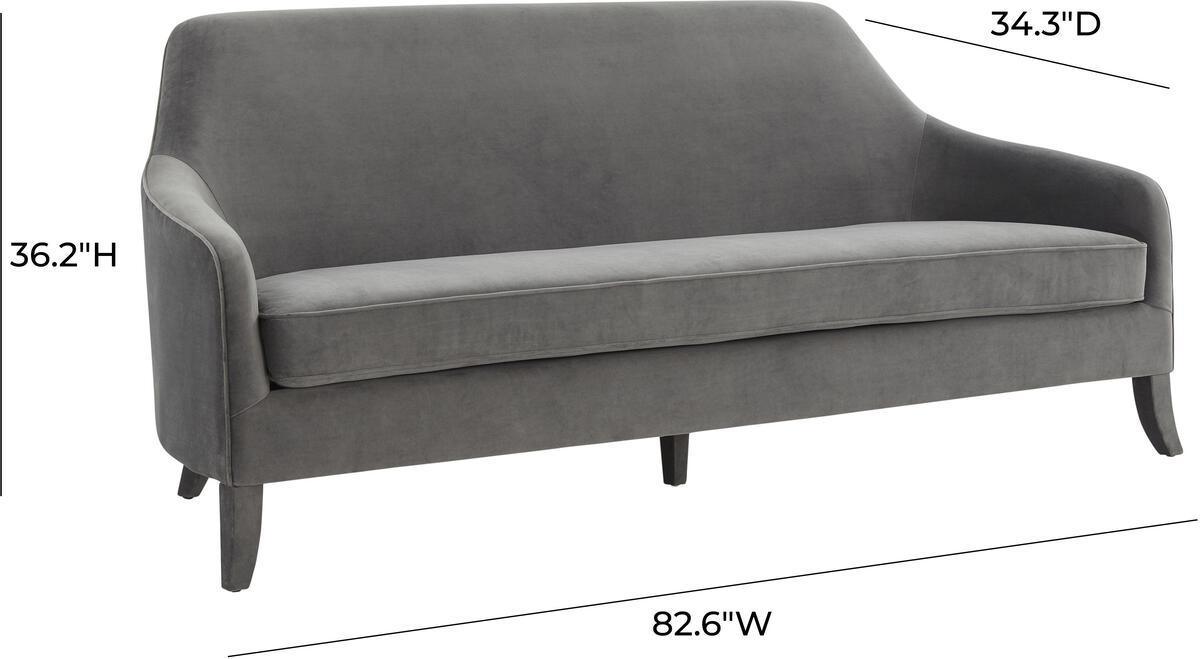 Tov Furniture Sofas & Couches - Neveah Grey Velvet Sofa