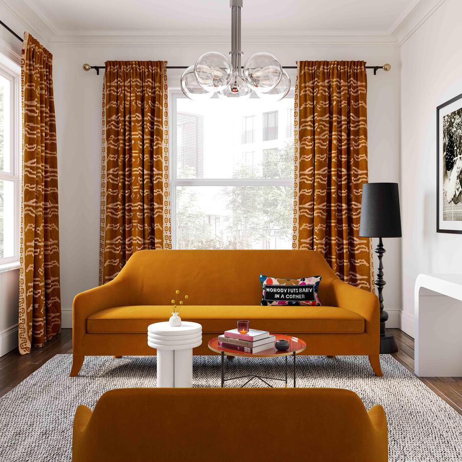 Tov Furniture Sofas & Couches - Neveah Turmeric Velvet Sofa