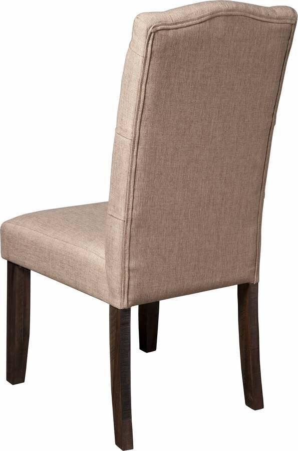 Alpine Furniture Dining Chairs - Newberry Button Tufted Parson Chairs Salvaged Gray ( Set of 2 )