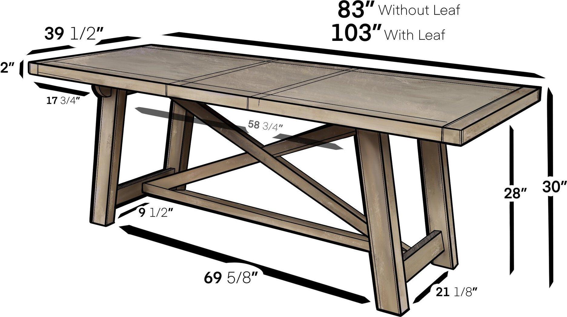 Alpine Furniture Dining Tables - Newberry Extension Dining Table Weathered Natural