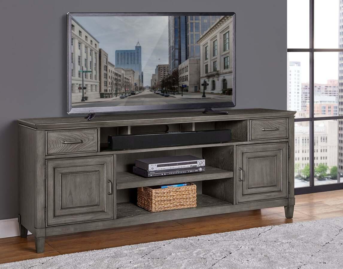 Alpine Furniture TV & Media Units - Newport 74" TV Console in a Stone Finish