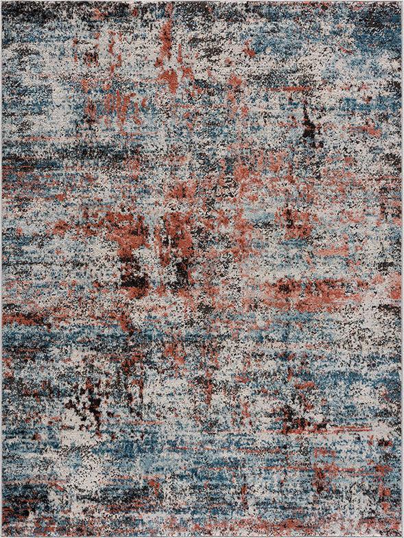 Olliix.com Indoor Rugs - Newport Contemporary Abstract Area Rug 5x7' Multicolor