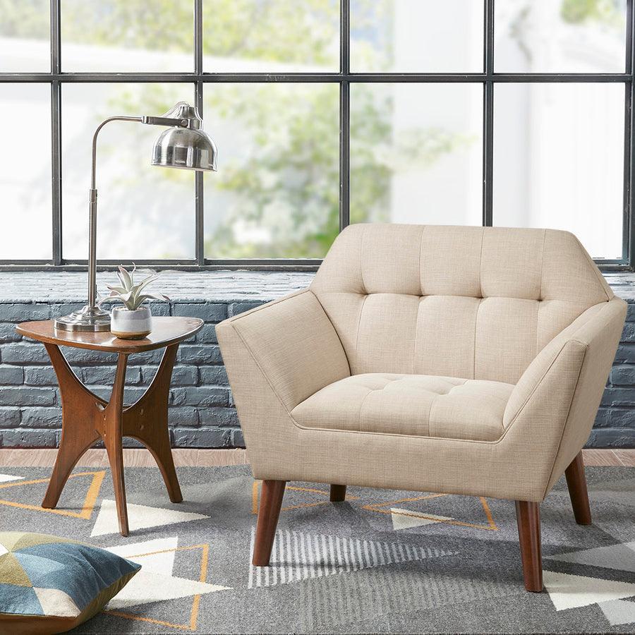 Olliix.com Accent Chairs - Newport Lounge Chair Beige
