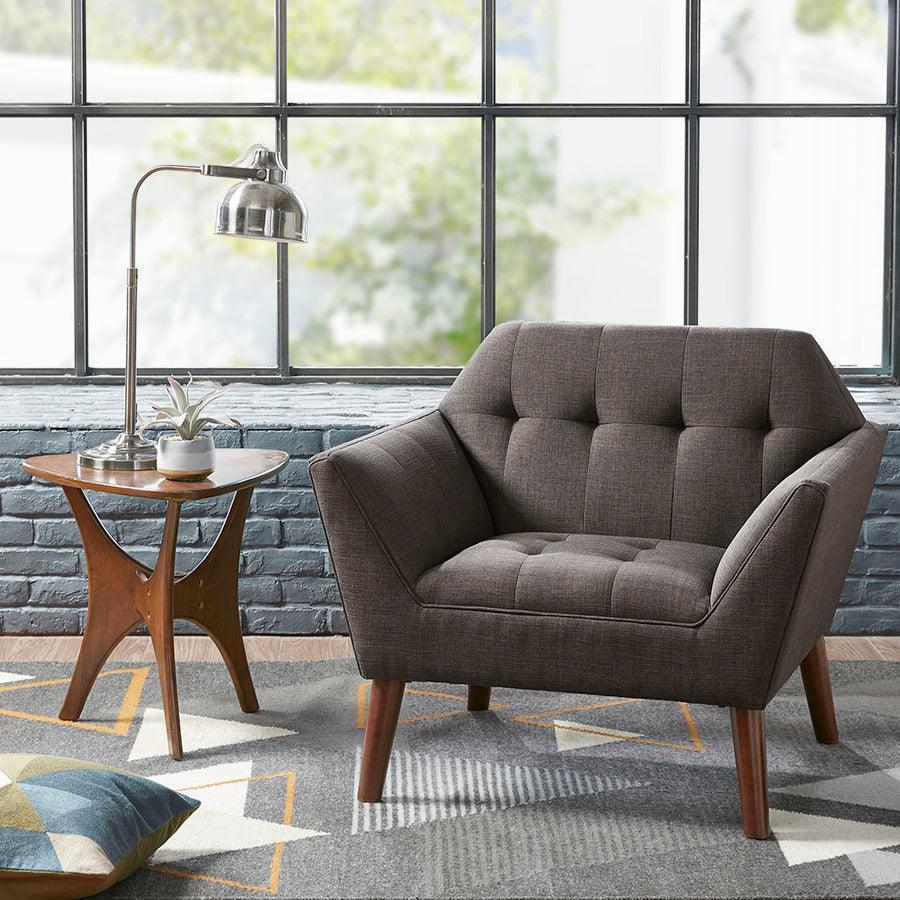Olliix.com Accent Chairs - Newport Lounge Chair Charcoal