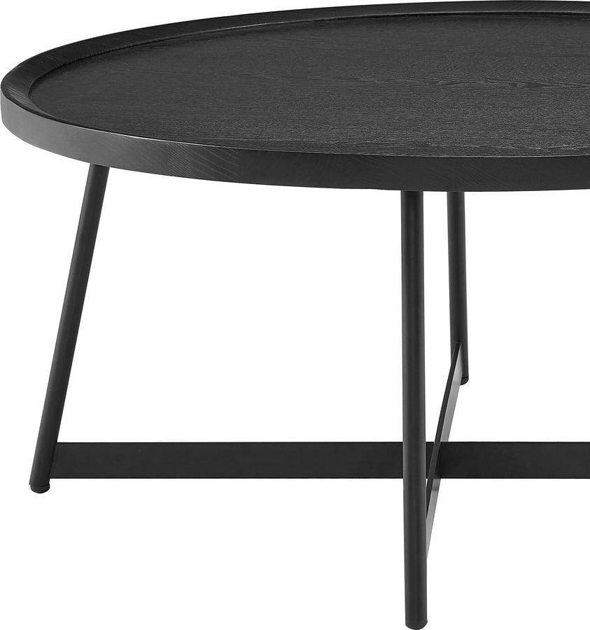 Euro Style Coffee Tables - Niklaus 35" Round Coffee Table Black