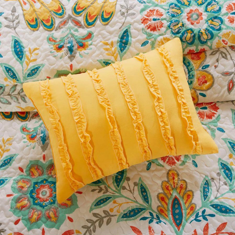 Olliix.com Comforters & Blankets - Nina Full/Queen Reversible Coverlet Set Multicolor