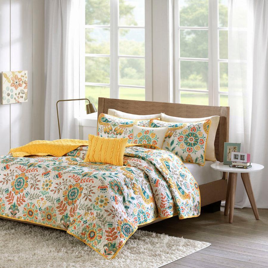 Olliix.com Comforters & Blankets - Nina Twin/Twin XL Reversible Coverlet Set Multicolor