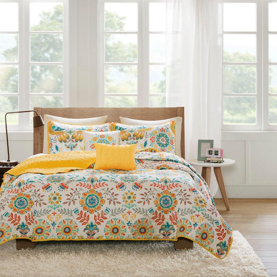 Olliix.com Comforters & Blankets - Nina Twin/Twin XL Reversible Coverlet Set Multicolor