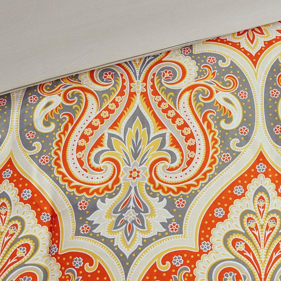 Olliix.com Comforters & Blankets - Nisha King/California King Comforter Set Orange