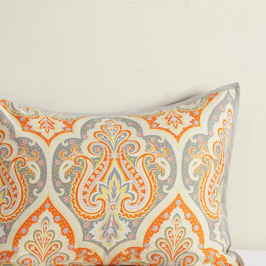 Olliix.com Comforters & Blankets - Nisha King/California King Comforter Set Orange
