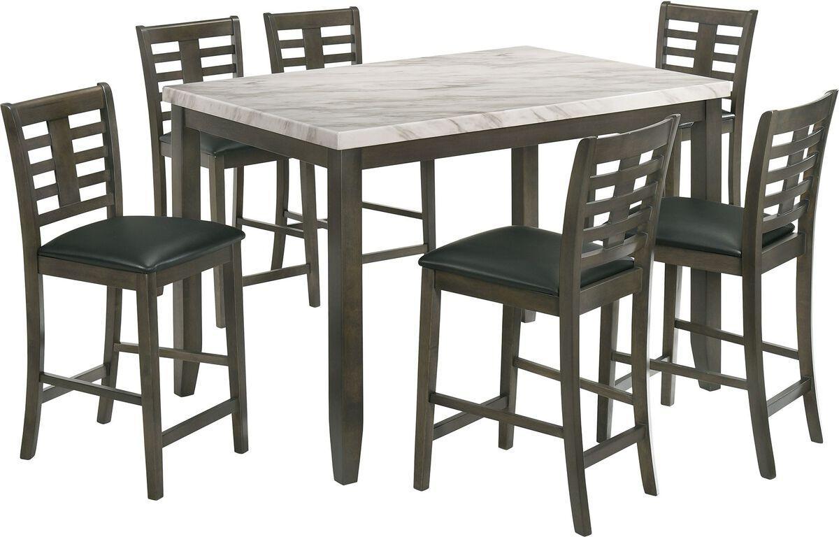 Elements Dining Sets - Nixon 7PC Counter Height Dining Set in White