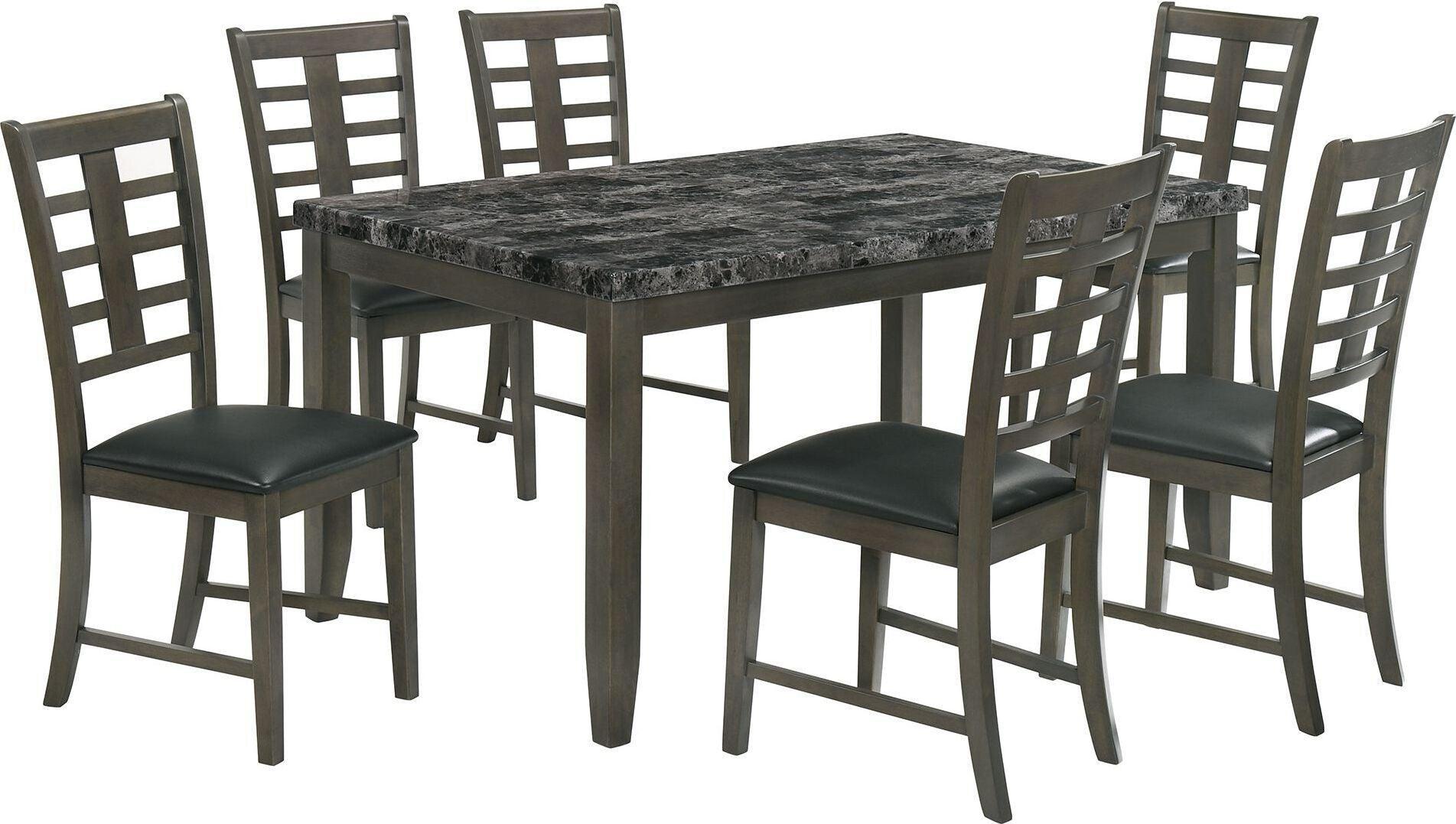 Elements Dining Sets - Nixon 7PC Standard Height Dining Set in Gray