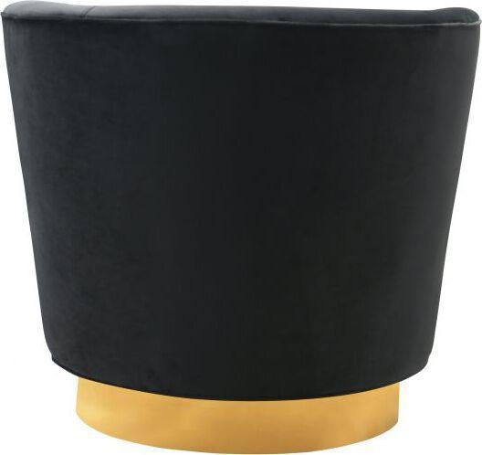 Tov Furniture Accent Chairs - Noah Black Swivel Chair