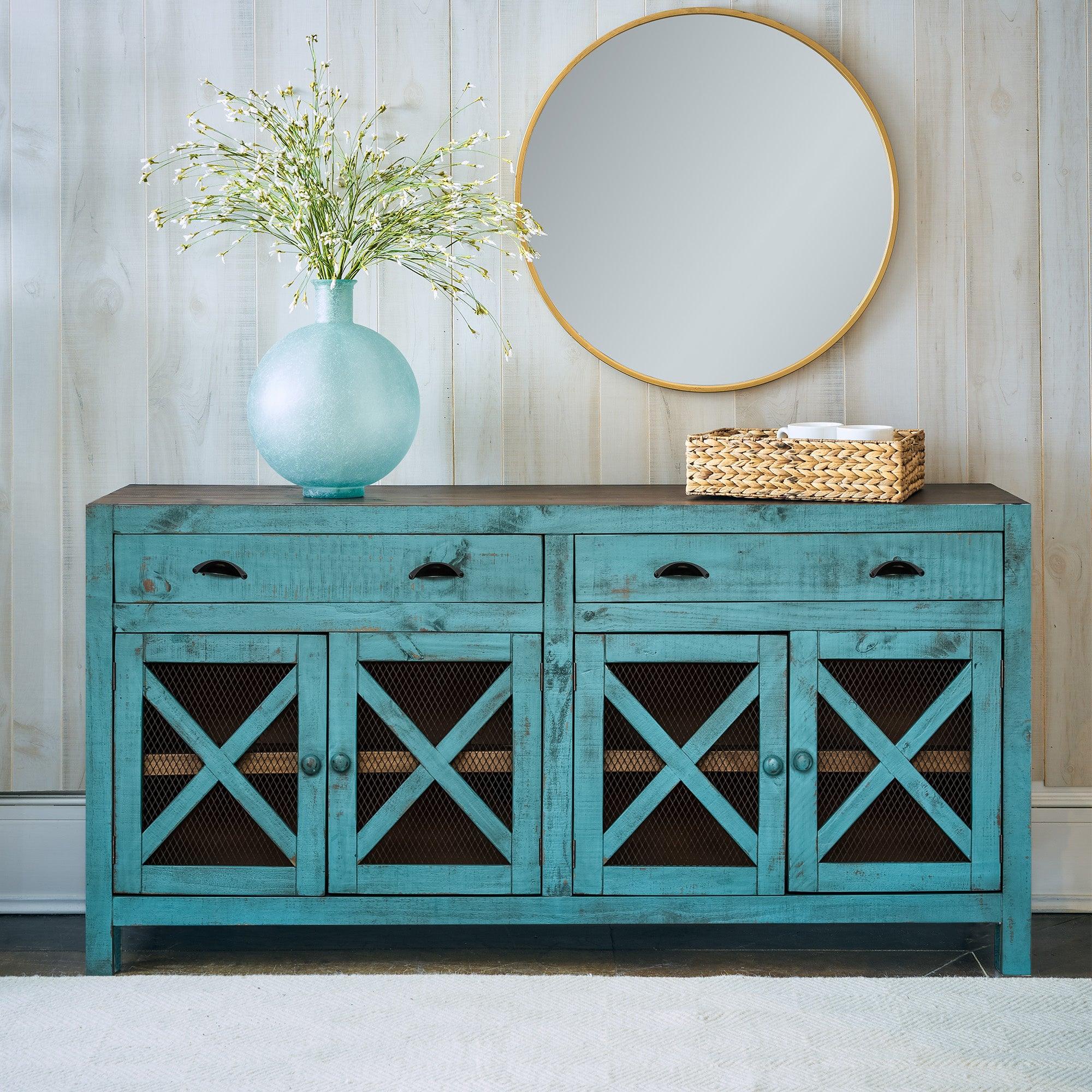 Elements Buffets & Sideboards - Noah Console Table in Turquoise