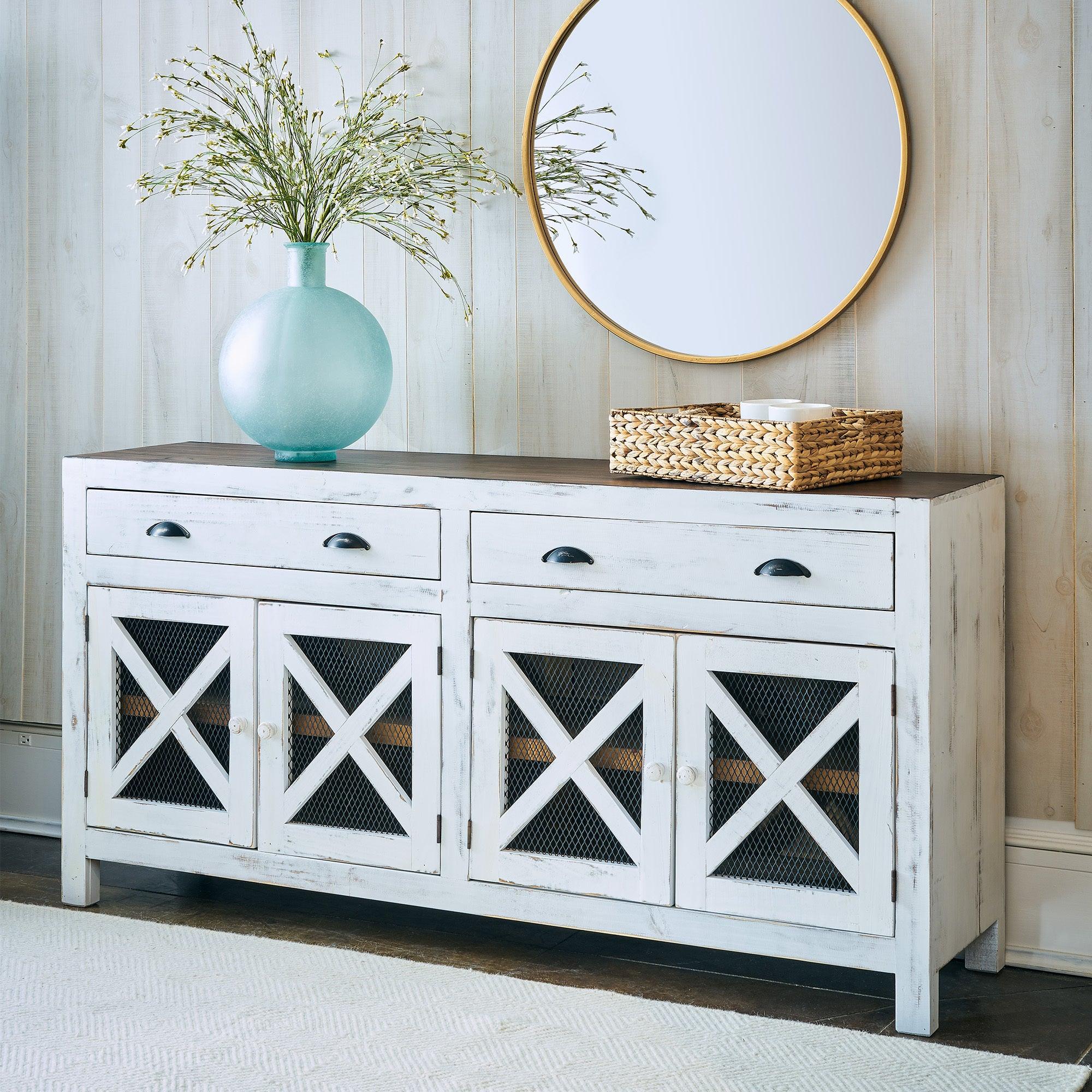 Elements Buffets & Sideboards - Noah Console Table in White