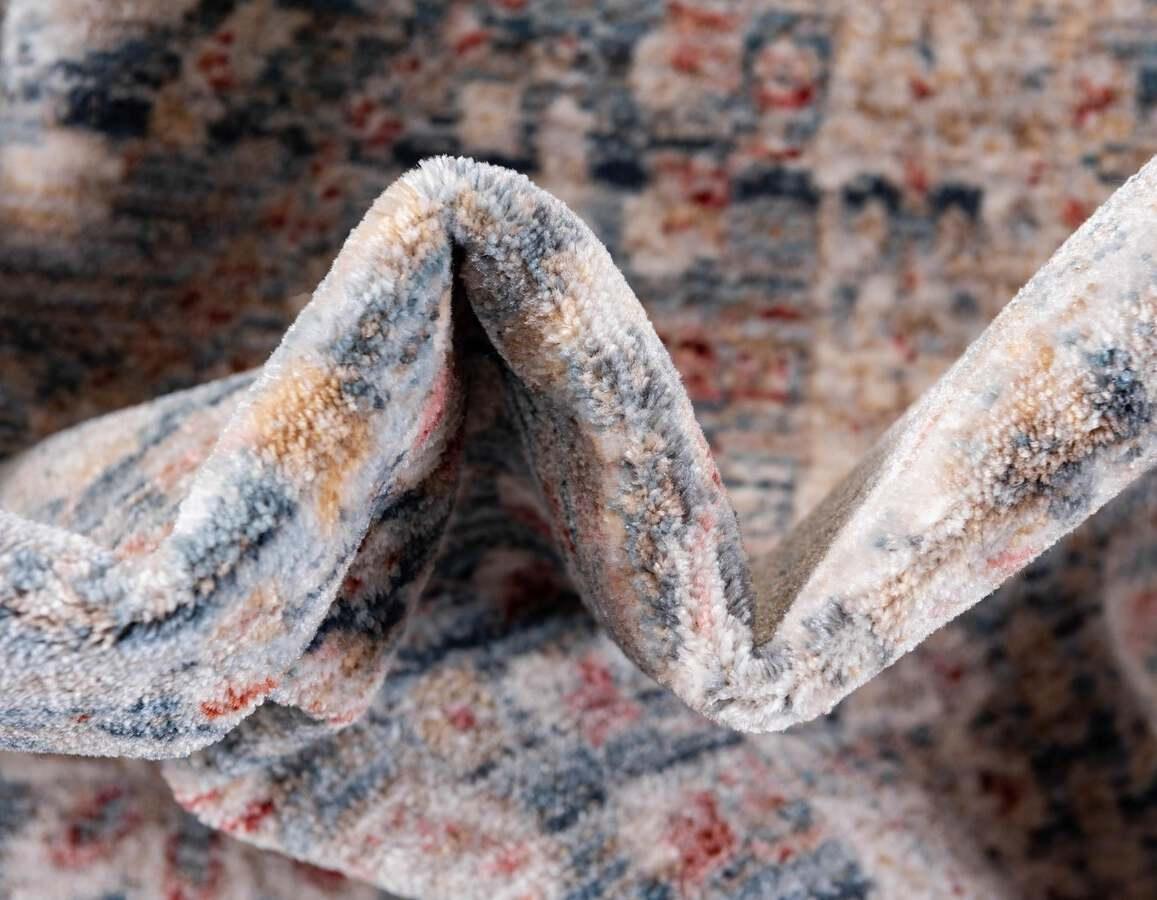 Unique Loom Indoor Rugs - Noble 9x12 Blue & Beige
