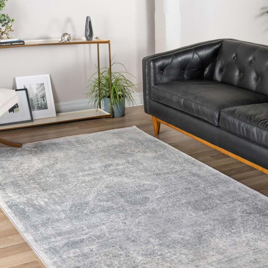 Unique Loom Indoor Rugs - Noble 9x12 Gray & Blue