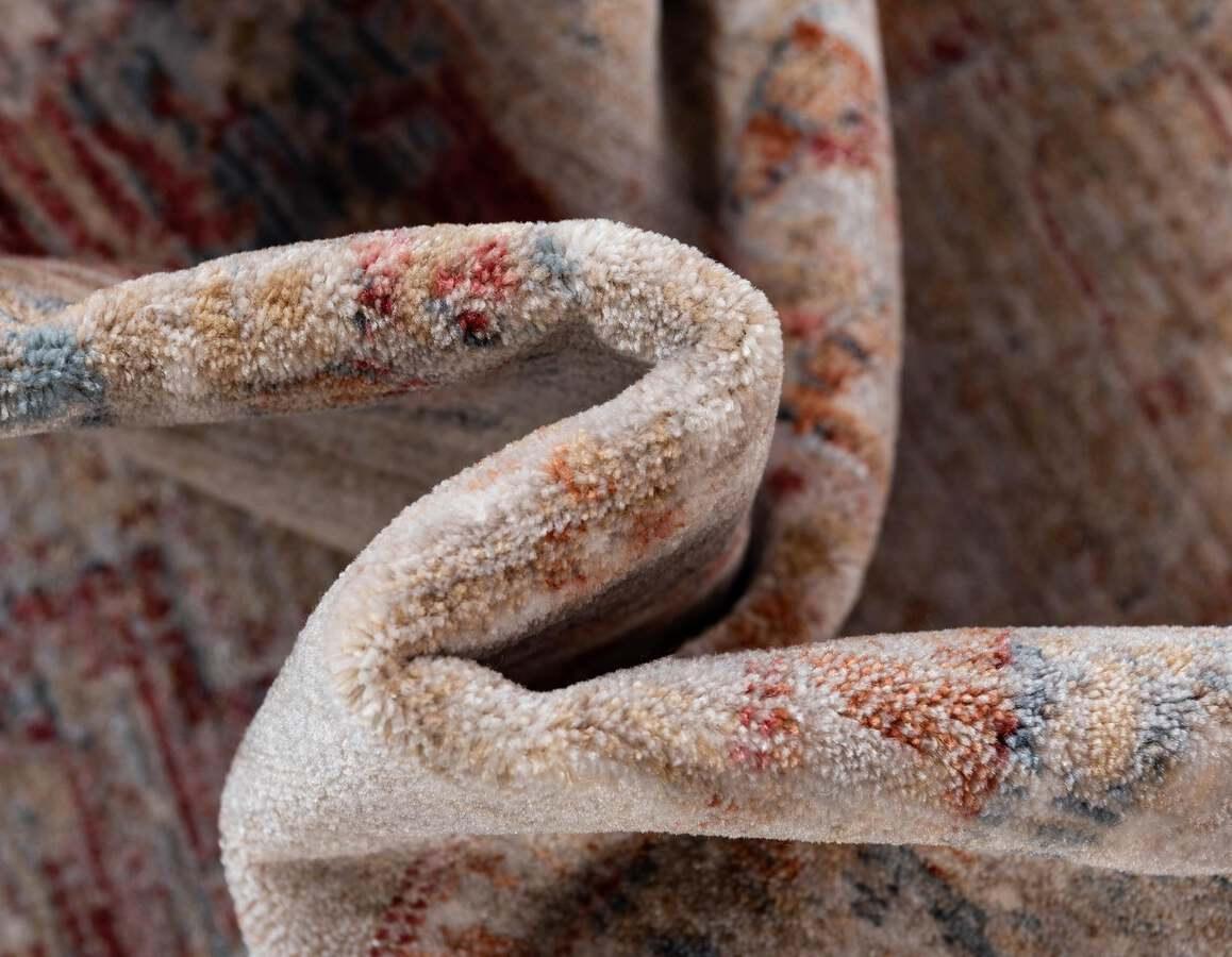 Unique Loom Indoor Rugs - Noble Medallion 10x14 Red & Beige