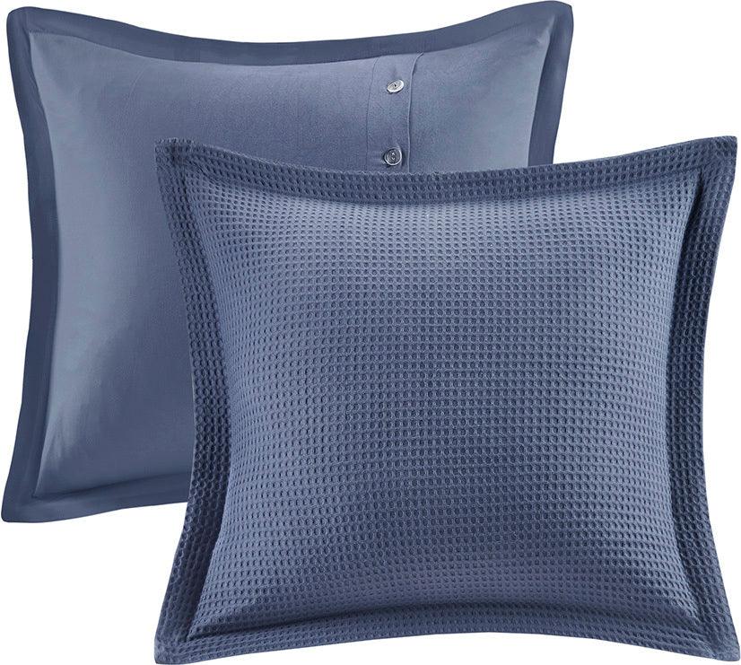 Olliix.com Comforters & Blankets - Noble Transitional Cotton Comforter Set Blue Queen