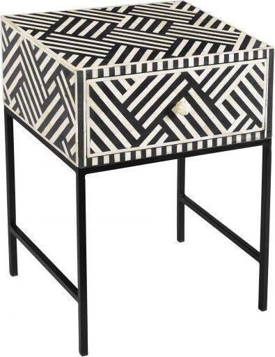 Tov Furniture Side & End Tables - Noire Bone Inlay Side Table