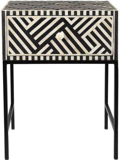 Tov Furniture Side & End Tables - Noire Bone Inlay Side Table