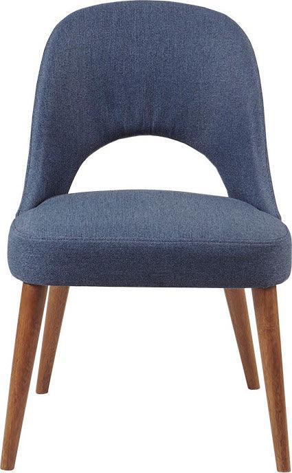 Olliix.com Dining Chairs - Nola Dining Side Chair (Set of 2) Pecan & Navy