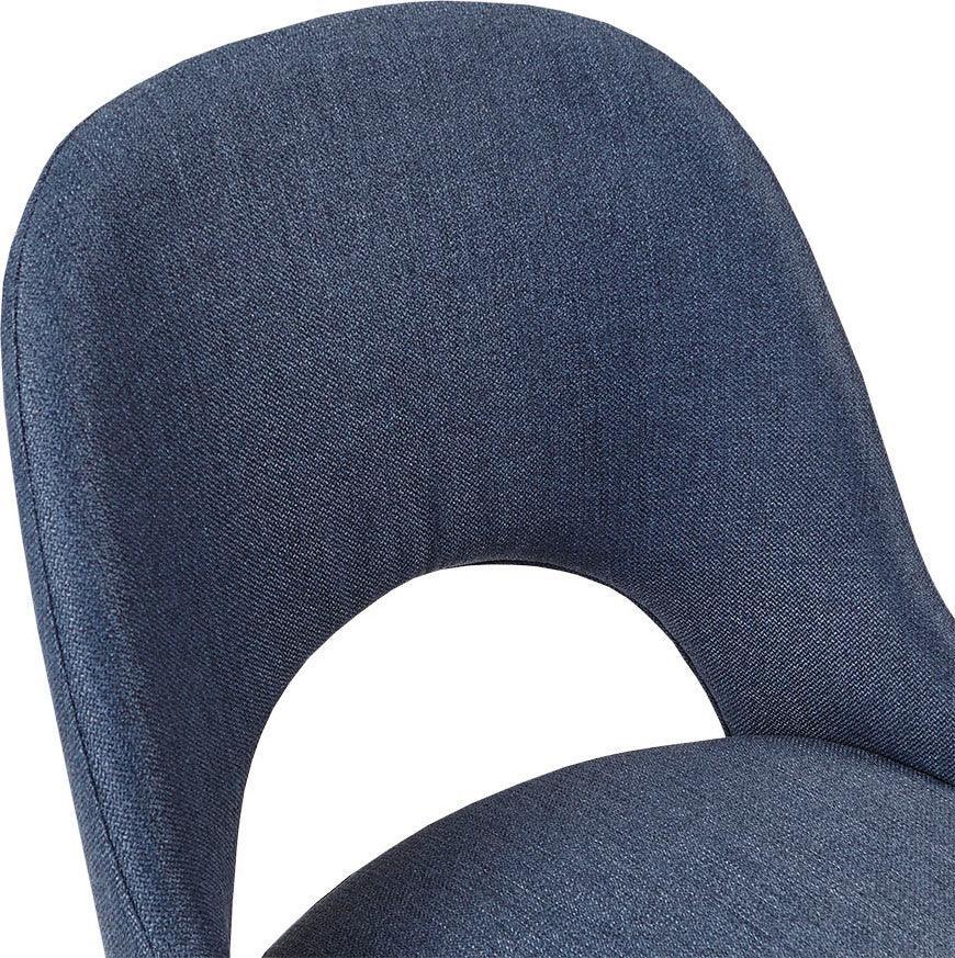 Olliix.com Dining Chairs - Nola Dining Side Chair (Set of 2) Pecan & Navy