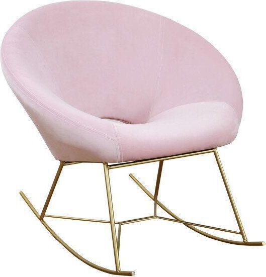 Tov Furniture Accent Chairs - Nolan Rocking Chair Blush