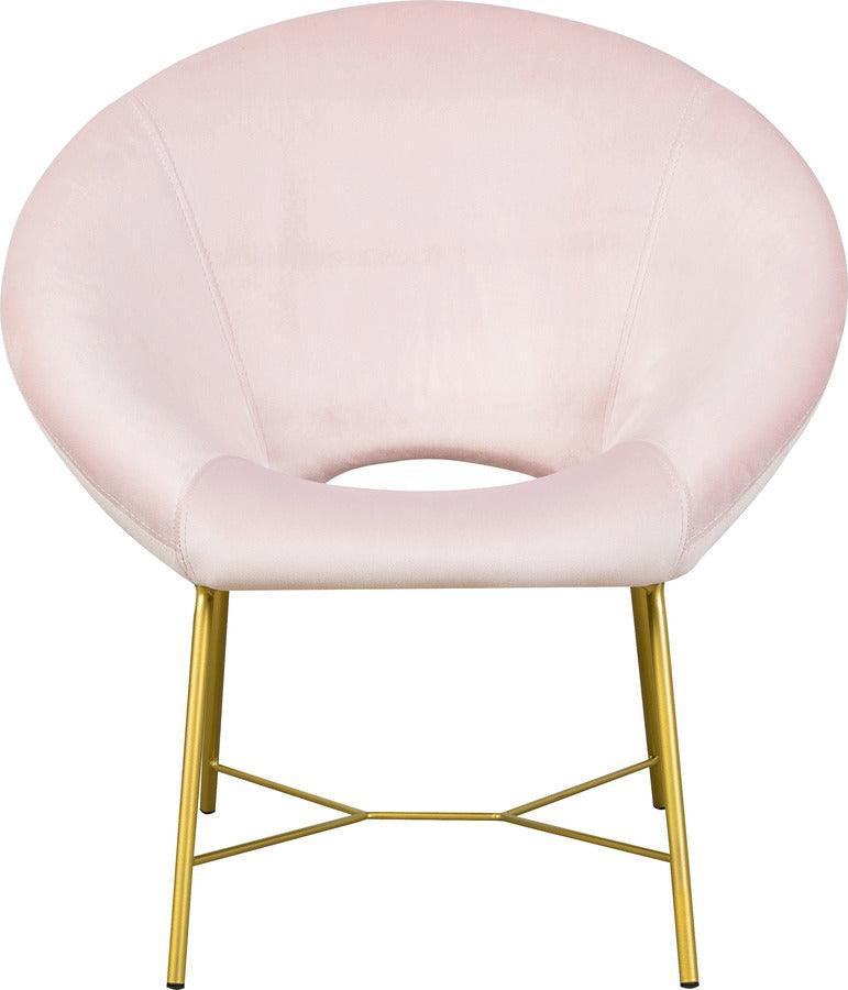 Tov Furniture Accent Chairs - Nolan Velvet Chair Blush