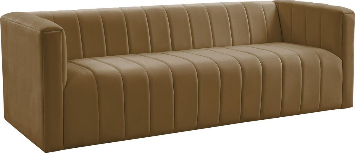 Tov Furniture Sofas & Couches - Norah Cognac Velvet Sofa Cognac