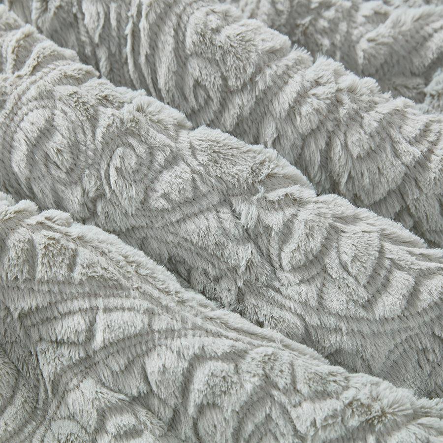 Olliix.com Comforters & Blankets - Norfolk Coastal Ultra Plush Comforter Mini Set Gray Full/Queen