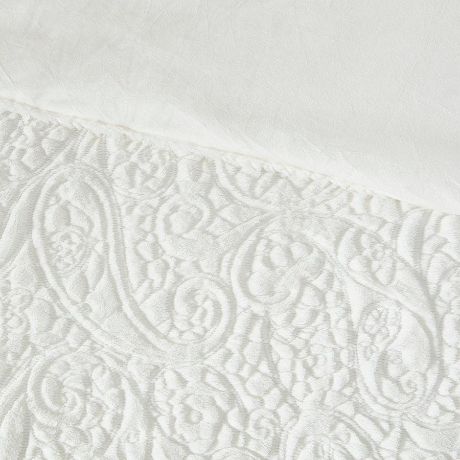 Olliix.com Comforters & Blankets - Norfolk King Ultra Plush Transitional Comforter Mini Set Ivory