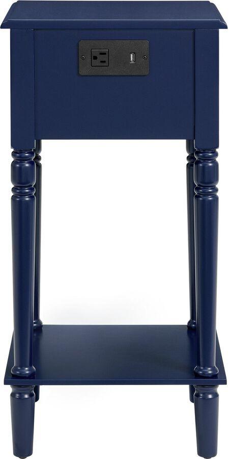 Elements Nightstands & Side Tables - Nova Nightstand with USB in Blue