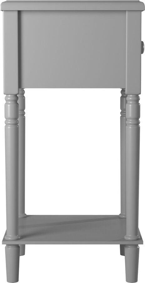Elements Nightstands & Side Tables - Nova Nightstand with USB in Grey