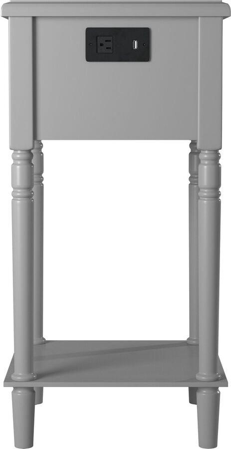 Elements Nightstands & Side Tables - Nova Nightstand with USB in Grey