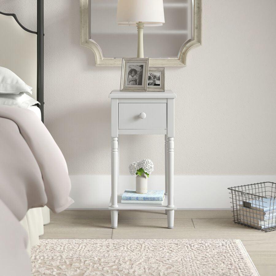 Elements Nightstands & Side Tables - Nova Nightstand with USB in White