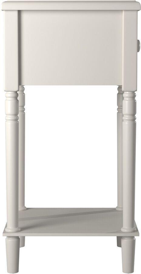 Elements Nightstands & Side Tables - Nova Nightstand with USB in White