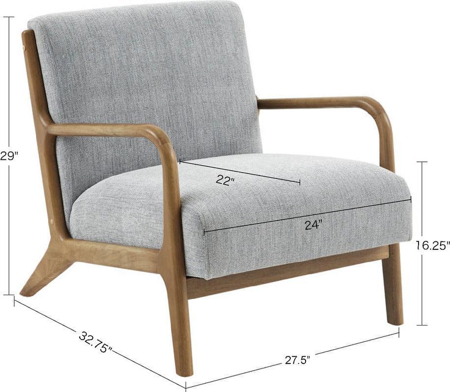 Olliix.com Accent Chairs - Novak Lounge Chair Gray